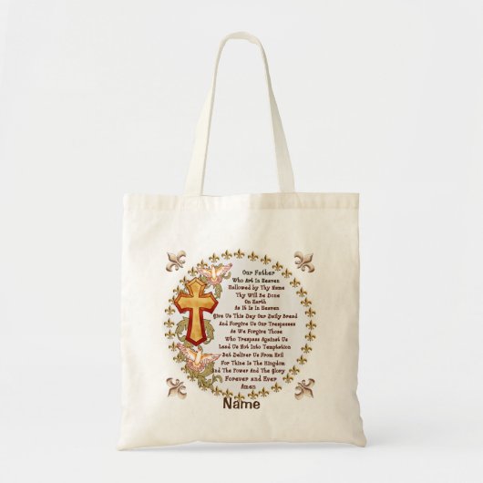 Christelijke Here Gebed Boodschappentas Tote Bag (Voorkant)