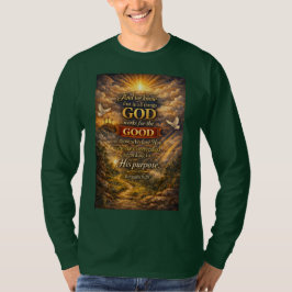 Christelijke Heren Romeinen 8:28 Bijbel Lange Mouw T-shirt