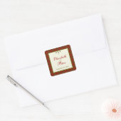 Christelijke herfst 1,5-inch Square Wedding Sticke Vierkante Sticker (Envelop)