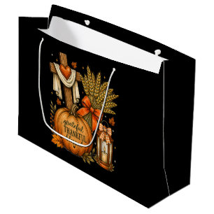 Christelijke herfst pompoen dankbaar dankbaar geze groot cadeauzakje