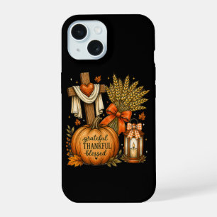 Christelijke herfst pompoen dankbaar dankbaar geze iPhone 15 case