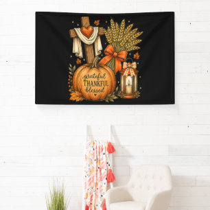 Christelijke herfst pompoen dankbaar dankbaar geze spandoek