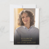 Christelijke Herfst Viering van het Leven Fotobegr Bedankkaart (Achterkant)