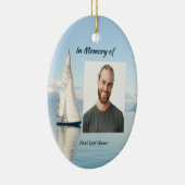 Christelijke herinnering Keepsake zeilboot zeilboo Keramisch Ornament (Rechts)