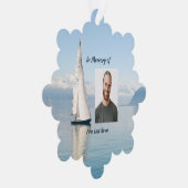 Christelijke herinnering Keepsake zeilboot zeilboo Ornament Kaart (Rechts)