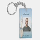 Christelijke herinnering Keepsake zeilboot zeilboo Sleutelhanger (Voorkant Links)