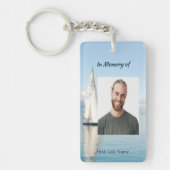 Christelijke herinnering Keepsake zeilboot zeilboo Sleutelhanger (Voorkant)
