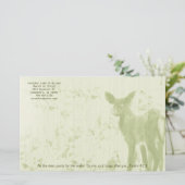 Christelijke hertenbroek voor het waterstationery briefpapier (Staand voorkant)