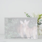 Christelijke hertenbroek voor het waterstationery briefpapier (Staand voorkant)