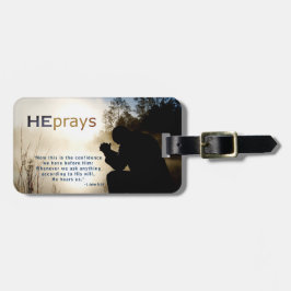 Christelijke HIJ PRAYS Bagagelabel