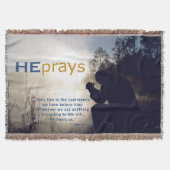 Christelijke HIJ PRAYS Deken (Voorkant)