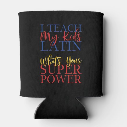 Christelijke Homeschool Latijn Leraar Blikjeskoeler (Achterkant)