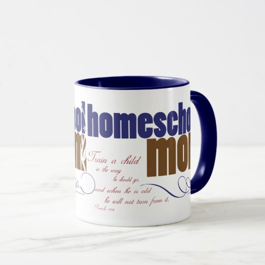 Christelijke homeschool-mok - Homeschool Mam Mok (Voorkant rechts)