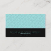 Christelijke HONOR OP DE LORD, persoonlijk Visitekaartje (Achterkant)