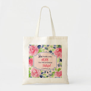 Christelijke hoop 1 Corinthians 1:9 Bijbelversie Tote Bag