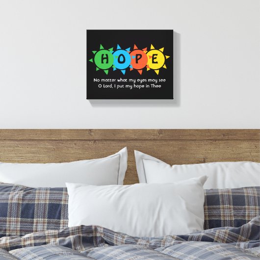 Christelijke HOPE Aanmoediging  Canvas Afdruk (Insitu (Slaapkamer))