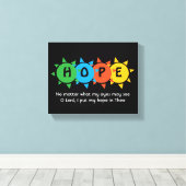 Christelijke HOPE Aanmoediging  Canvas Afdruk (Insitu (Houten vloer))