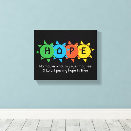 Christelijke HOPE Aanmoediging  Canvas Afdruk (Insitu (Houten vloer))