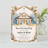 Christelijke housewarming-uitnodiging kaart (Staand voorkant)