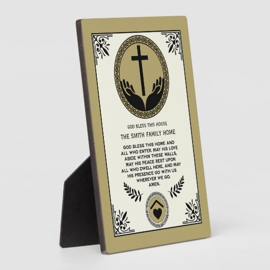 Christelijke Huis Zegen Fotoplaat (Zijkant)