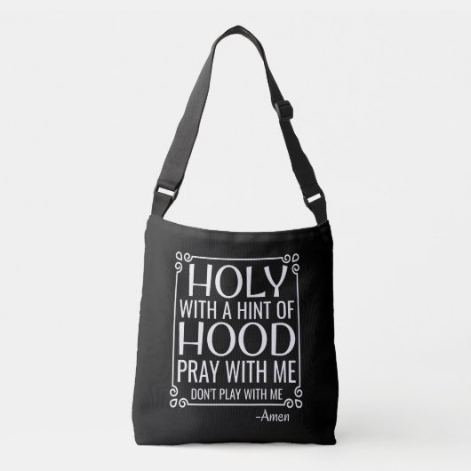 Christelijke Humor Heilige en Hood Crossbody Tas (Voorkant)