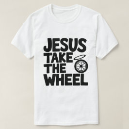 Christelijke Humor: Jezus neemt het stuur over T-shirt