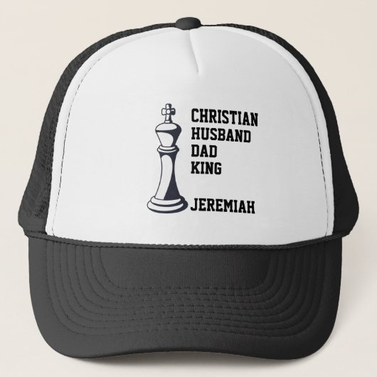 CHRISTELIJKE HUSBAND DAD Chess King Trucker Pet (Voorkant)