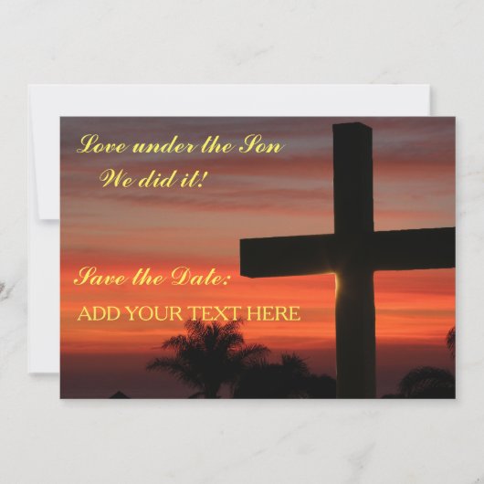 Christelijke Huwelijksaankondiging Opslaan Datum Kaart (Voorkant)