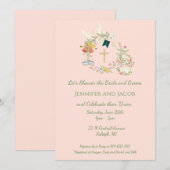 Christelijke huwelijksdouche uitnodiging, Verlovin Kaart (Voorkant / Achterkant)