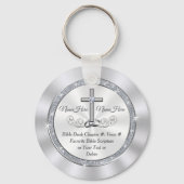Christelijke huwelijksgunsten voor gasten, geperso sleutelhanger (Achterkant)