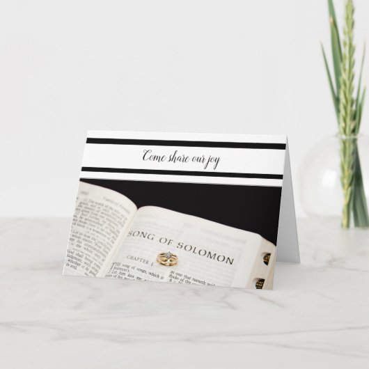 Christelijke huwelijksuitnodiging Bijbel (Voorkant)