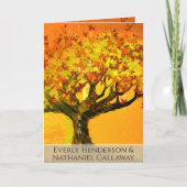 Christelijke huwelijksuitnodiging De twee worden é (Voorkant)