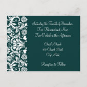 Christelijke huwelijksuitnodiging diep Blauwgroen Uitnodiging Briefkaart (Achterkant)