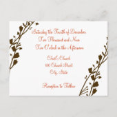 Christelijke huwelijksuitnodiging diepe chocolade uitnodiging briefkaart (Achterkant)