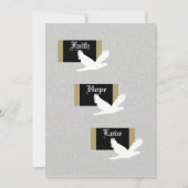 Christelijke huwelijksuitnodiging — geloof, hoop & kaart (Voorkant)