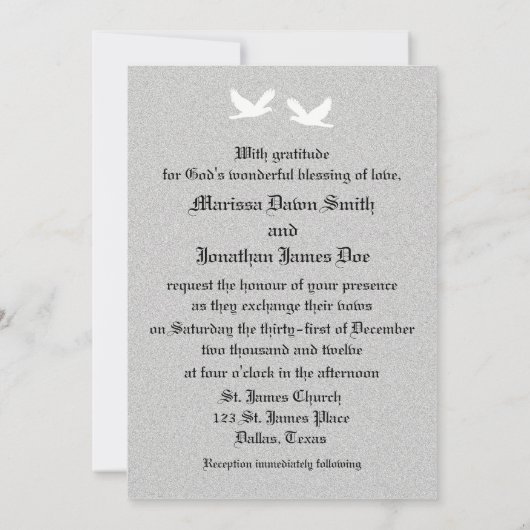 Christelijke huwelijksuitnodiging — geloof, hoop & kaart (Achterkant)