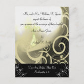 Christelijke huwelijksuitnodiging Green Cala Lily Uitnodiging Briefkaart (Voorkant)