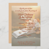 Christelijke huwelijksuitnodiging kaart (Voorkant / Achterkant)