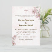 Christelijke huwelijksuitnodiging kaart (Staand voorkant)