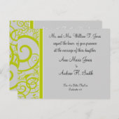 Christelijke huwelijksuitnodiging Limoen & een bee Uitnodiging Briefkaart (Voorkant / Achterkant)