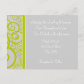 Christelijke huwelijksuitnodiging Limoen & een bee Uitnodiging Briefkaart (Achterkant)