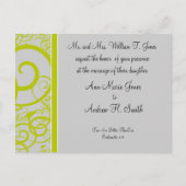 Christelijke huwelijksuitnodiging Limoen & een bee Uitnodiging Briefkaart (Voorkant)