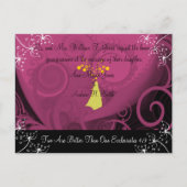 Christelijke huwelijksuitnodiging Plum Cala Lily Uitnodiging Briefkaart (Voorkant)