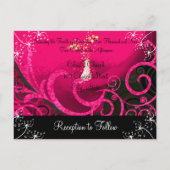 Christelijke huwelijksuitnodiging Rasberry Cala Li Uitnodiging Briefkaart (Achterkant)