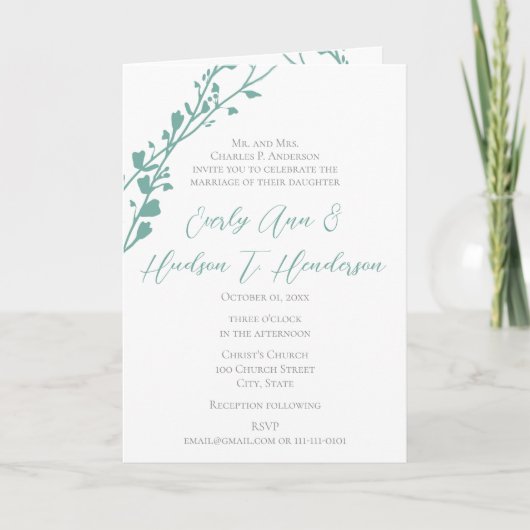 Christelijke huwelijksuitnodiging-Twee worden één (Voorkant)