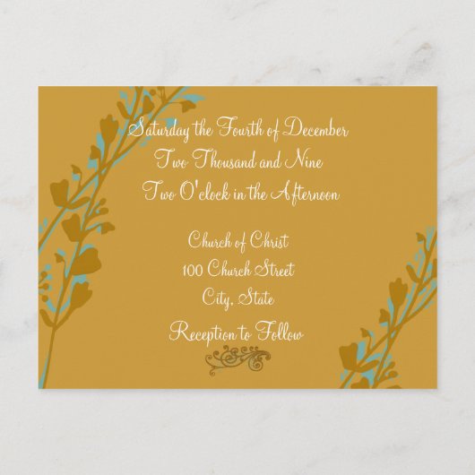 Christelijke huwelijksuitnodiging uitnodiging briefkaart (Achterkant)