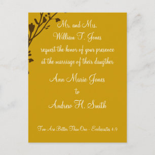 Christelijke huwelijksuitnodiging uitnodiging briefkaart