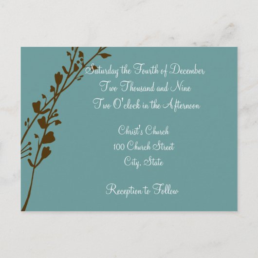 Christelijke huwelijksuitnodiging uitnodiging briefkaart (Achterkant)