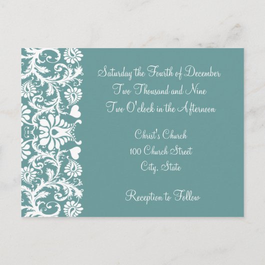 Christelijke huwelijksuitnodiging uitnodiging briefkaart (Achterkant)