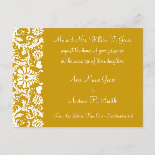 Christelijke huwelijksuitnodiging uitnodiging briefkaart (Voorkant)